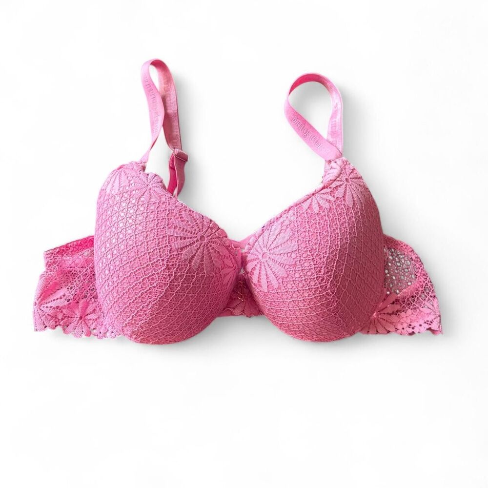 Juicy Couture Push Up Bra Lace Pink 34B